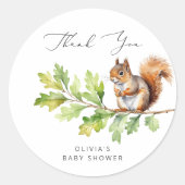 Wild One is onderweg Baby shower dank je Ronde Sticker (Voorkant)