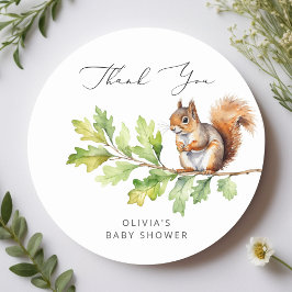 Wild One is onderweg Baby shower dank je Ronde Sticker