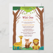 Wild One is onderweg naar het baby shower Woodland Kaart (Voorkant)
