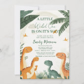 Wild One is op weg naar dinosaurussen en Baby show Kaart (Voorkant)