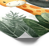 Wild One Jungle 1st Birthday Welcome Sign Poster (Hoek)