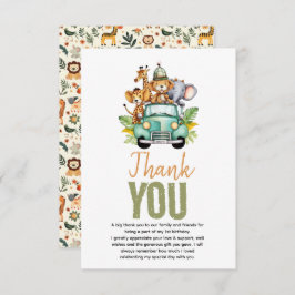 Wild One Jungle Adventure 1st Birthday Bedankkaart