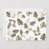 Wild One Jungle Animals 1st Birthday Party Photo Kaart (Achterkant)