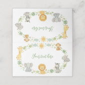 Wild One Jungle Animals Birthday Food Tent Plaatskaartje (Buitenkant ongevouwen)