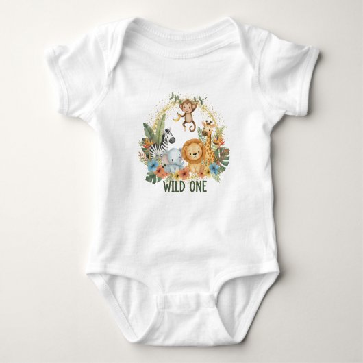Wild One - Jungle Animals Romper (Voorkant)