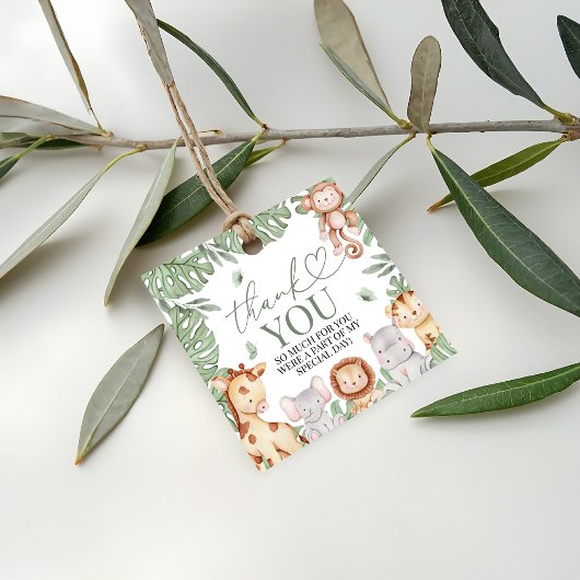 Wild One Jungle Bedankkaart Bedankjes Labels