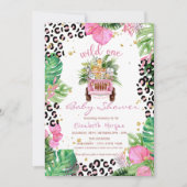 Wild One Jungle Dieren Baby Shower Kaart (Voorkant)