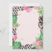 Wild One Jungle Dieren Baby Shower Kaart (Achterkant)