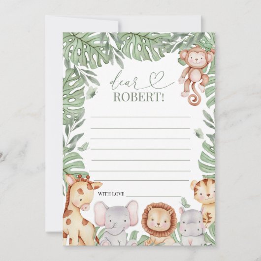 Wild One Jungle Message Card Kaart (Voorkant)