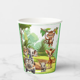 Wild One Jungle Safari 1st Birthday Paper Cup  Papieren Bekers