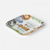 Wild One Jungle Safari 1st birthday Papieren Bordje (Gebogen)