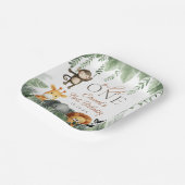 Wild One Jungle Safari 1st Birthday Papieren Bordje (Gebogen)