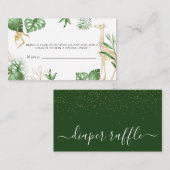 Wild One Jungle Safari Baby Shower Luierspel Informatiekaartje (Voorkant / Achterkant)