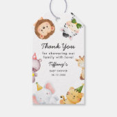 Wild One Jungle Safari Baby Shower Party Cadeaulabel (Voorkant)