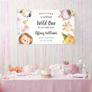 Wild One Jungle Safari Baby Shower Party Spandoek