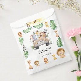 Wild One Jungle Safari Birthday for Boys Bedankzakje