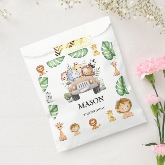 Wild One Jungle Safari Birthday for Boys Bedankzakje (Gezegeld)