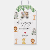 Wild One Jungle Safari Birthday for Boys Cadeaulabel (Voorkant)