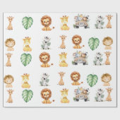 Wild One Jungle Safari Birthday for Boys Cadeaupapier (Vlak)