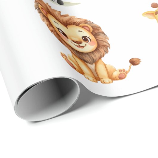 Wild One Jungle Safari Birthday for Boys Cadeaupapier (Rol Hoek)