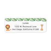 Wild One Jungle Safari Birthday for Boys  Etiket (Voorkant)