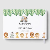 Wild One Jungle Safari Birthday for Boys  Gastenboek (Achterkant)