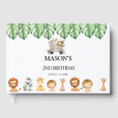 Wild One Jungle Safari Birthday for Boys  Gastenboek (Voorkant)