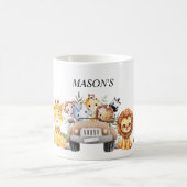 Wild One Jungle Safari Birthday for Boys Koffiemok (Center)