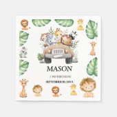 Wild One Jungle Safari Birthday for Boys Servet (Voorkant)