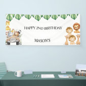 Wild One Jungle Safari Birthday for Boys Spandoek (Beurs)