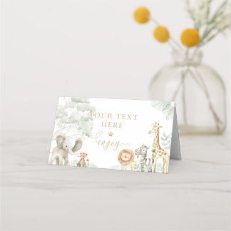 Wild One Jungle Safari Place Card Plaatskaartje