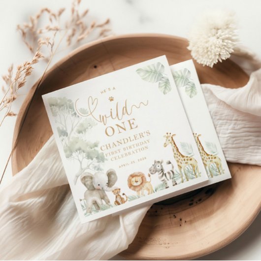 Wild One Jungle Safari Servetten
