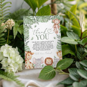 Wild One Jungle Thank You Card Kaart