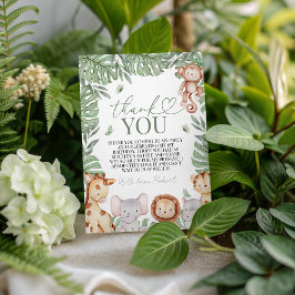 Wild One Jungle Thank You Card Kaart