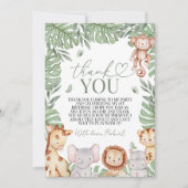 Wild One Jungle Thank You Card Kaart (Voorkant)