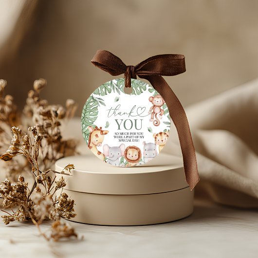 Wild One Jungle Thank You Tag Bedankjes Labels