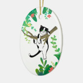 Wild One Kitty Cat Kitten 1ste verjaardag Uitnodig Keramisch Ornament (Links)