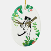 Wild One Kitty Cat Kitten 1ste verjaardag Uitnodig Keramisch Ornament (Voorkant)