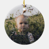 Wild One Kitty Cat Kitten 1ste verjaardag Uitnodig Keramisch Ornament (Achterkant)