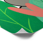 Wild One Kitty Cat Kitten 1ste verjaardag Uitnodig Poster (Hoek)