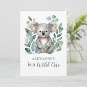 Wild One Koala Animal Child's 1e verjaardag Kaart (Staand voorkant)