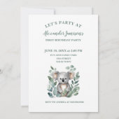 Wild One Koala Animal Child's 1e verjaardag Kaart (Achterkant)