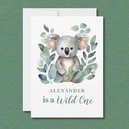 Wild One Koala Animal Child's 1e verjaardag Kaart