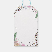 Wild One Leopard 1e Verjaardagsfeestje Dank u Labe Cadeaulabel (Achterkant)