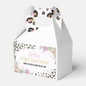 Wild One Leopard Dieren Verjaardag Favor Box Bedankdoosjes (Achterkant)