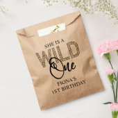 Wild One Leopard First Birthday Bedankzakje (Gezegeld)