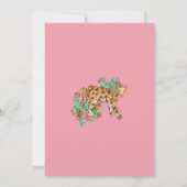 Wild One Leopard First Birthday Kaart (Achterkant)