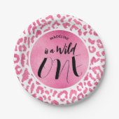 Wild One Leopard Oerwoud Safari 1ste verjaardag Papieren Bordje (Voorkant)