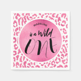 Wild One Leopard Oerwoud Safari 1ste verjaardag Servet