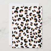 Wild One Leopard Pink Party Animals 1st Birthday Kaart (Achterkant)